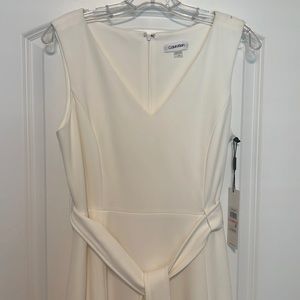 Size 10 off-white/cream Calvin Klein dress